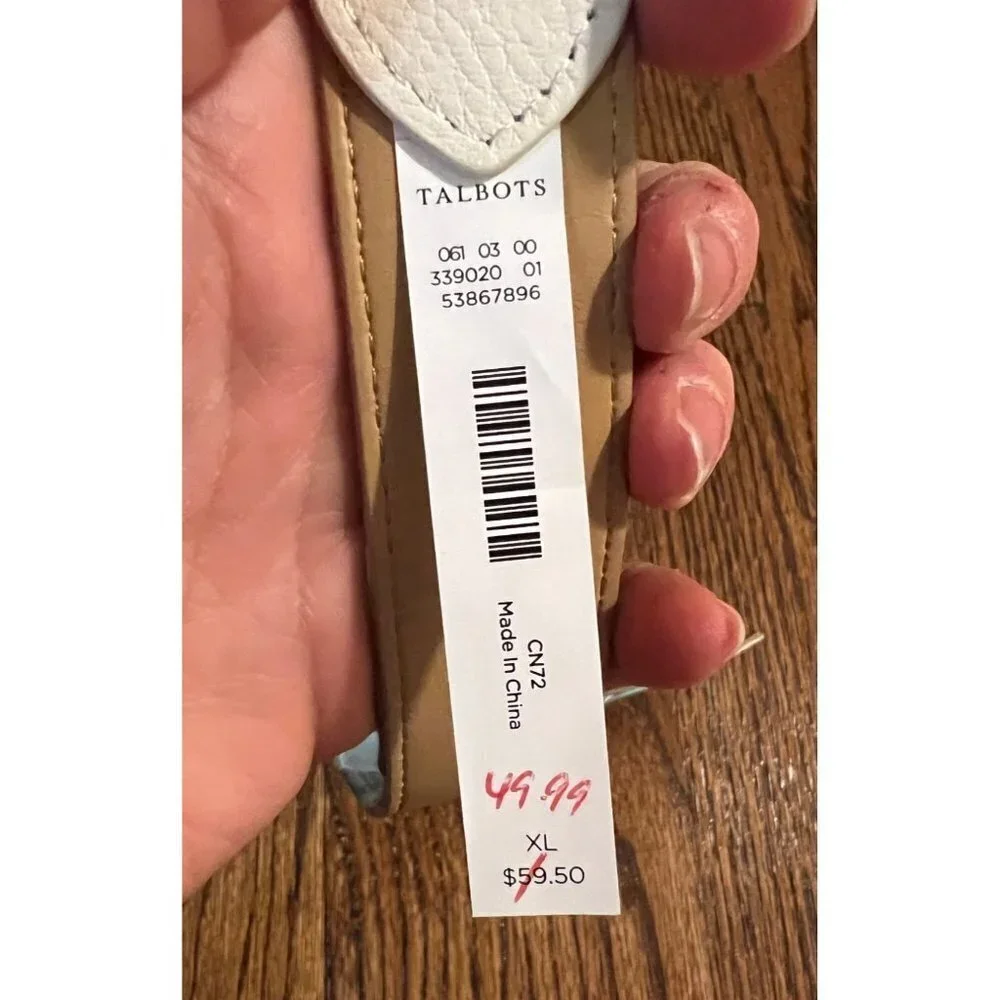 Talbots‎ | Blue Green Plaid Belt White Trim Sz XL